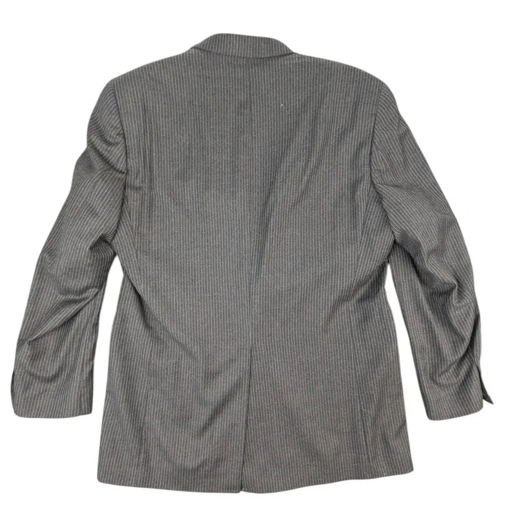 Frank Stella Mens Gray Pinstripe Wool Cashmere Suit 2 Piece Set 40R 35x30 Canada